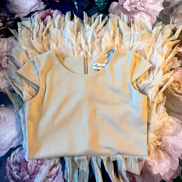 Jouvana London beige feathered dress (8) - Picture 9 of 16